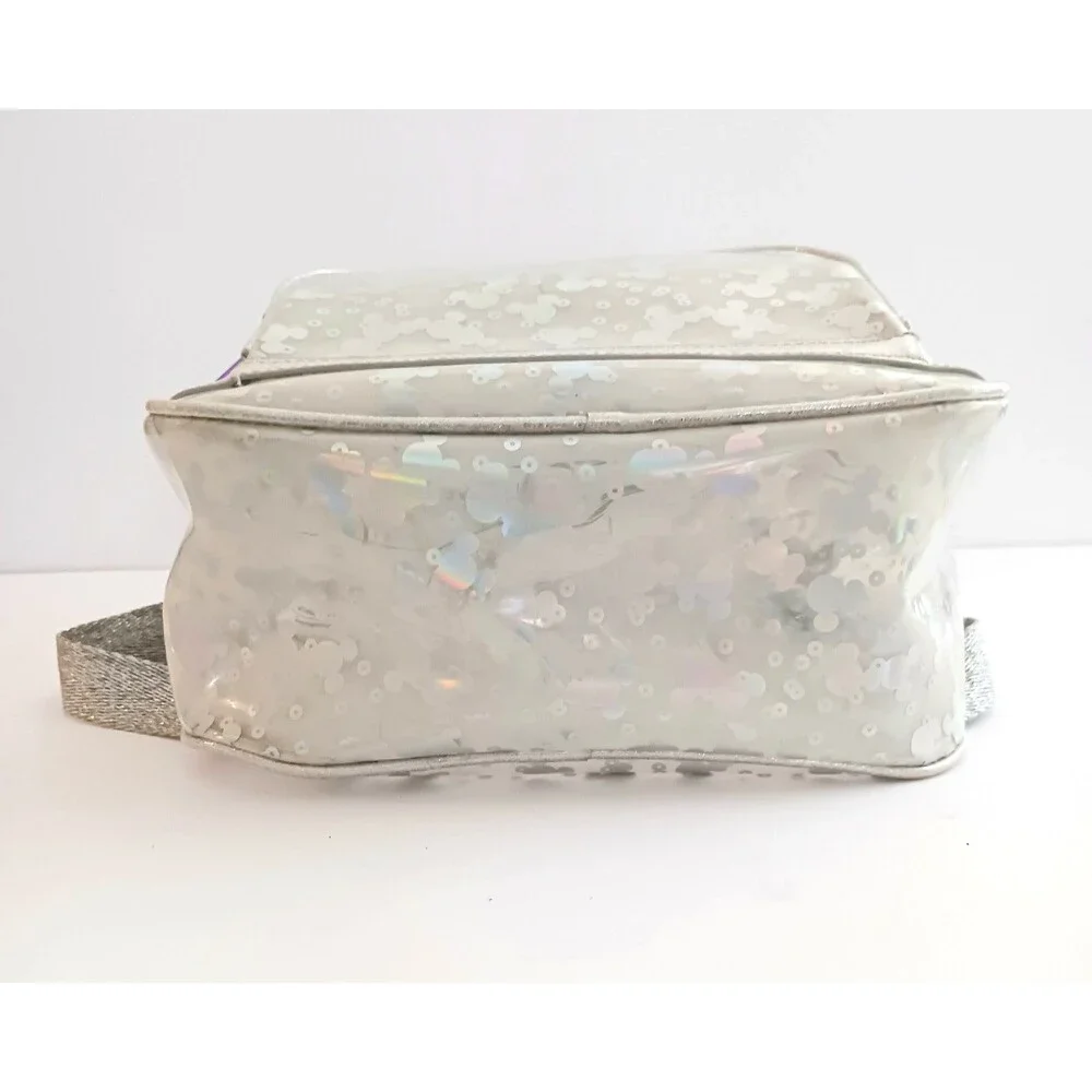 Disney Parks Loungefly Magic Mirror Metallic Mini Backpack Clear Holographic